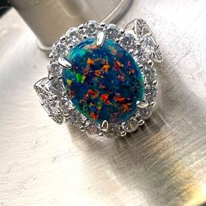 Fire Opal Bomb Party Ring